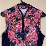 GGblue Luxe Sport Women’s Golf Athleisure Floral Print Zip Photo 1