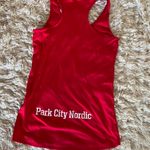 ‘Park City Nordic Ski Club’ red dry fit fire hydrant red workout tank top 🔥 Size XS Photo 3