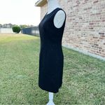 Trina Turk  Black Sleeveless Sequin Wool Mix Sheath Dress Photo 3