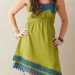 Matilda Jane Size Medium Good Hart Summer Breeze Asymmetrical Crochet Dress Photo 0