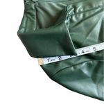 One33 Social Sleek Green Faux Leather Long Sleeve Shirt Dress Size 2 Photo 8