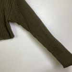 Bobi Black Sweater Womens Small Green Pullover Top Long Sleeve Cropped Rib NWT Photo 3