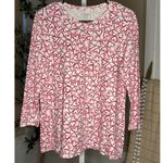 kim rogers Women's  Perfectly Soft White Pink Heart Long Sleeve Tee M Photo 0
