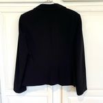 Le Suit Womens 10 Black Jacket Skirt Suit Single Breasted Accordion Pleat Hem Photo 2