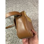 Michael Kors Parker Medium Woven Straw Crossbody Bag Natural Brown Photo 8