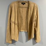 Karen Kane Whipstitched Faux Suede Tan Jacket Photo 2