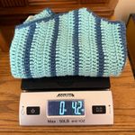 Listicle  Crochet Boho Style Cropped Tank Size Small Racerback Blue Festival Photo 8