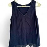 Anthropologie Porridge Tank Top Womens Size M Navy Lace Lined Cotton Beach Boho Blue Size M Photo 0