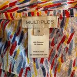 Multiples  Multicolor Patterned Jacket Angle Sleeves Button Detailing Flowy 1X Photo 7