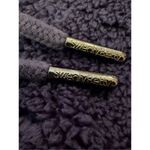 Sweaty Betty  Faux Shearling Quarter Zip Pullover sz 8 Navy Blue Photo 10