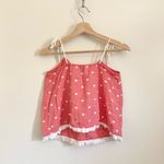 Aerie Pink Beaded Embroidered Tie Straps Tassel Top XS Photo 6