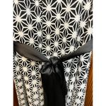 Maria Gabrielle Dress Womens 2X Black and White Tie Sash Floral Sleeveless OC4A Photo 2