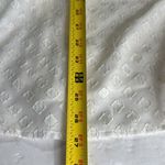 Liz Claiborne cream textured layered sheer top with metallic gold thread accents Photo 11