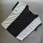 Anthropologie  W5 Black & White Specks Short Sleeve Blouse Small Photo 6