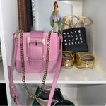 White House | Black Market  Pink Pastel Suede Buckle Chain Mini Crossbody Bag Photo 7