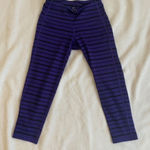 Athleta NEW  Crops Purple Stripe Chaturanga Yoga Leggings  Pants XXS Photo 0