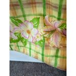 CDC Sleeveless Floral Plaid Mini Dress 100% Silk Yellow Women's Size 6 Photo 3