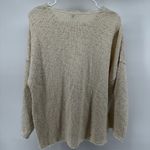 ALBION FIT Albion Sweater Raw Hem Knit Pullover Long Sleeve Lightweight Cream Small Photo 4
