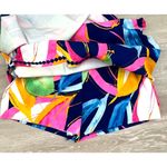 Crown & Ivy  Golf Skort Size 12 Multicolor Tropical Print Cotton Blend 17" Length Photo 2