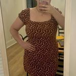 LA Hearts Cute Brown and White Floral Mini Dress Photo 2