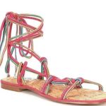 Steve Madden Steven Madden Pink Multicolor Lace Up Tie Gladiator Sensible Sandals Photo 1