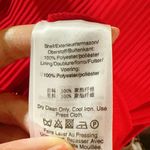 DKNY  pleated super stretchy silky red scarlet long dress tie bow neck sleeveless Photo 3