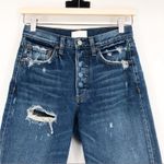 Boyish  by HER Billy High Rise Skinny Button Fly Raw Hem Distressed Jeans 24 Photo 1