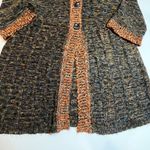 VTG Chunky Knit Cardigan Long Layering Sweater Lagenlook Earthy Boho SZ XL Brown Photo 3