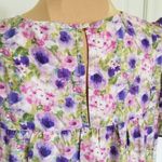 Jacquie The Label Purple Floral Ruffle Sleeve Tiered Babydoll Mini Dress Size L Size L Photo 3