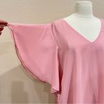 Zenana Outfitters Pink Double Layer Chiffon Top Size Large Photo 4