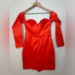 Lovers + Friends  Aylah Red Long Sleeve Strapless Mini Dress size Medium Photo 10