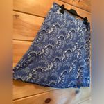 Ann Taylor  loft, 100% silk blue and white skirt with side zipper. Size 10 Photo 3
