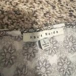 Haute Monde  Boho Mixed Print Tunic long‎ blouse and Tie Front Detail size L Photo 2