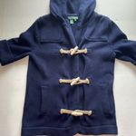 Ralph Lauren Lauren Jeans Company Navy Toggle Button Hoodie Cardigan Pockets XS Photo 2