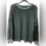 Ralph Lauren Lauren Black Long Sleeved Sweater White Polka Dots Large Classic Photo 1