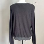 Wildfox  | Gray CHEERS! Waffle Knit Graphic Top Sz M Photo 6