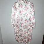 Vintage Cachet Victorian Nightgown Shiny Floral Satin Med Cottagecore Coquette Photo 1