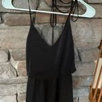 Forever 21 Black Open Back Romper Photo 0