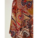 Moth by Anthropologie Women's Medium Retro Intarsia Paisley Blazer Mustard Gold Photo 12