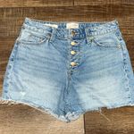 Universal Threads high rise stretch button fly vintage midi frayed shorts size 25 Photo 2