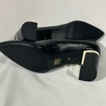 DKNY ELIE LEATHER WOMENS PUMPS W/GOLD TRIM 3” BLOCK HEEL SZ 10 BLACK NEW Photo 8