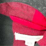 BEACH LUNCH LOUNGE Black & Red Checkered Belted Front Button Shirt Dress Small Photo 2