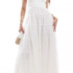 Abercrombie & Fitch  White Eyelet Maxi Dress W1393 Sz XS Photo 1
