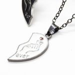 Couple Necklace Set Silver Photo 1