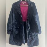DKNY Navy Blue Light Trench Coat Photo 0