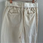 ZARA Neutral Cream Pants Paperbag Waist Tie Belt Medium Photo 5