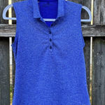Nike  Golf Quarter Button Performance Polo Tank Blue Medium Photo 0
