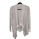 Eileen Fisher Linen, Cotton Slub White Stripe Cascading Cardigan L Photo 2
