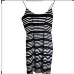 J.Crew Dress Womens Size 4 Navy White Striped Blouson Sleeveless Zip Nautical Photo 1