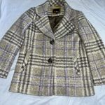 Sam Edelman Sz M Medium Fuzzy Plaid Teddy Jacket  Photo 5